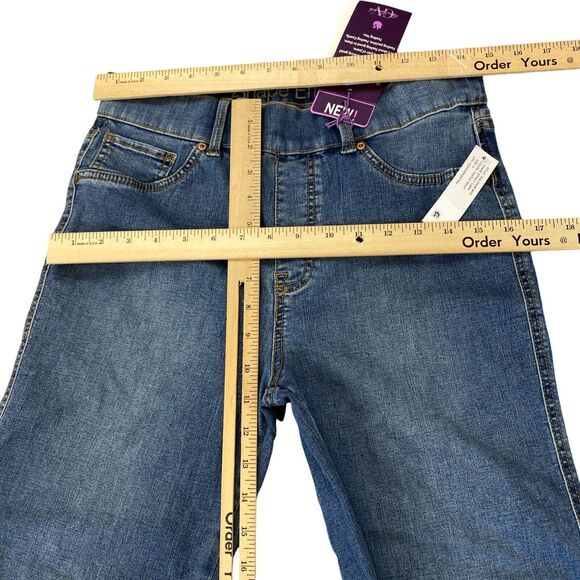 Gloria Vanderbilt Jeans Womens 6 Blue Denim Shape Effect Stretch High Rise Capri - Picture 4 of 13